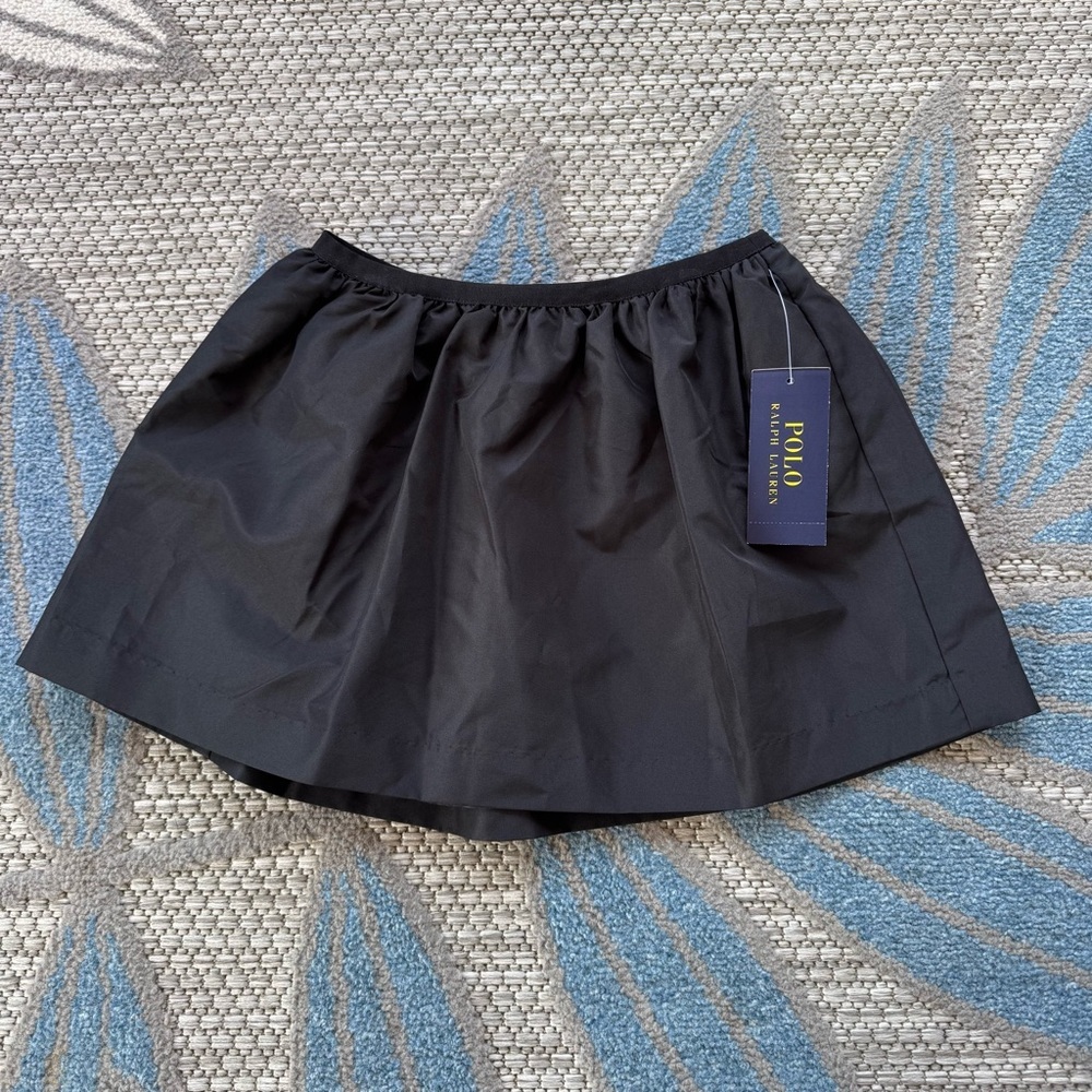 Polo Ralph Lauren NWT Youth Girl’s Fit & Flare Black Polyester Skirt Size 5